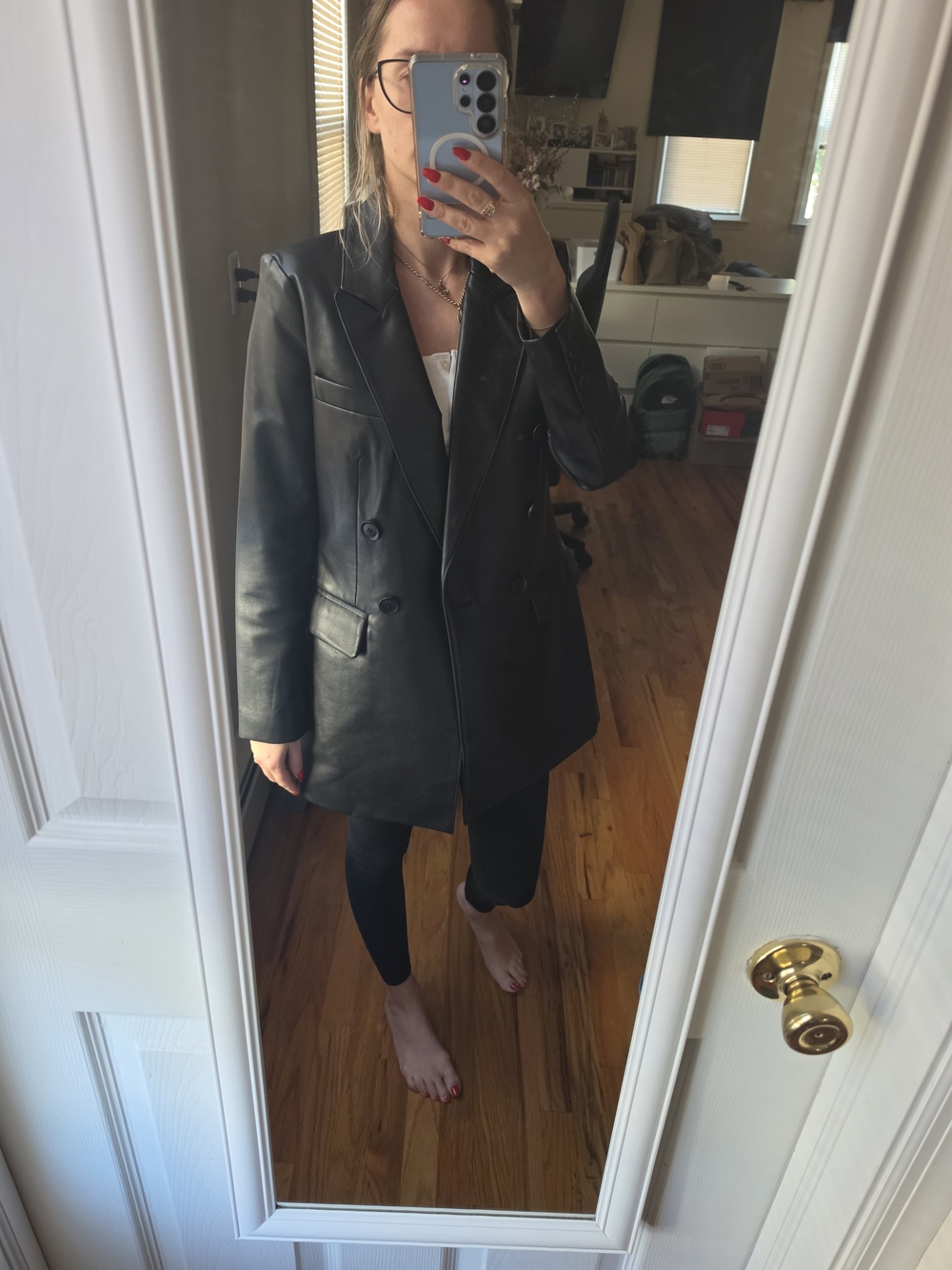 BCBGMaxAzria Black Double-Breasted Blazer